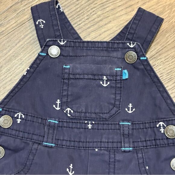 Carter’s Nautical Navy Blue Baby Overalls 3 Months Snap closure. - Picture 3 of 9